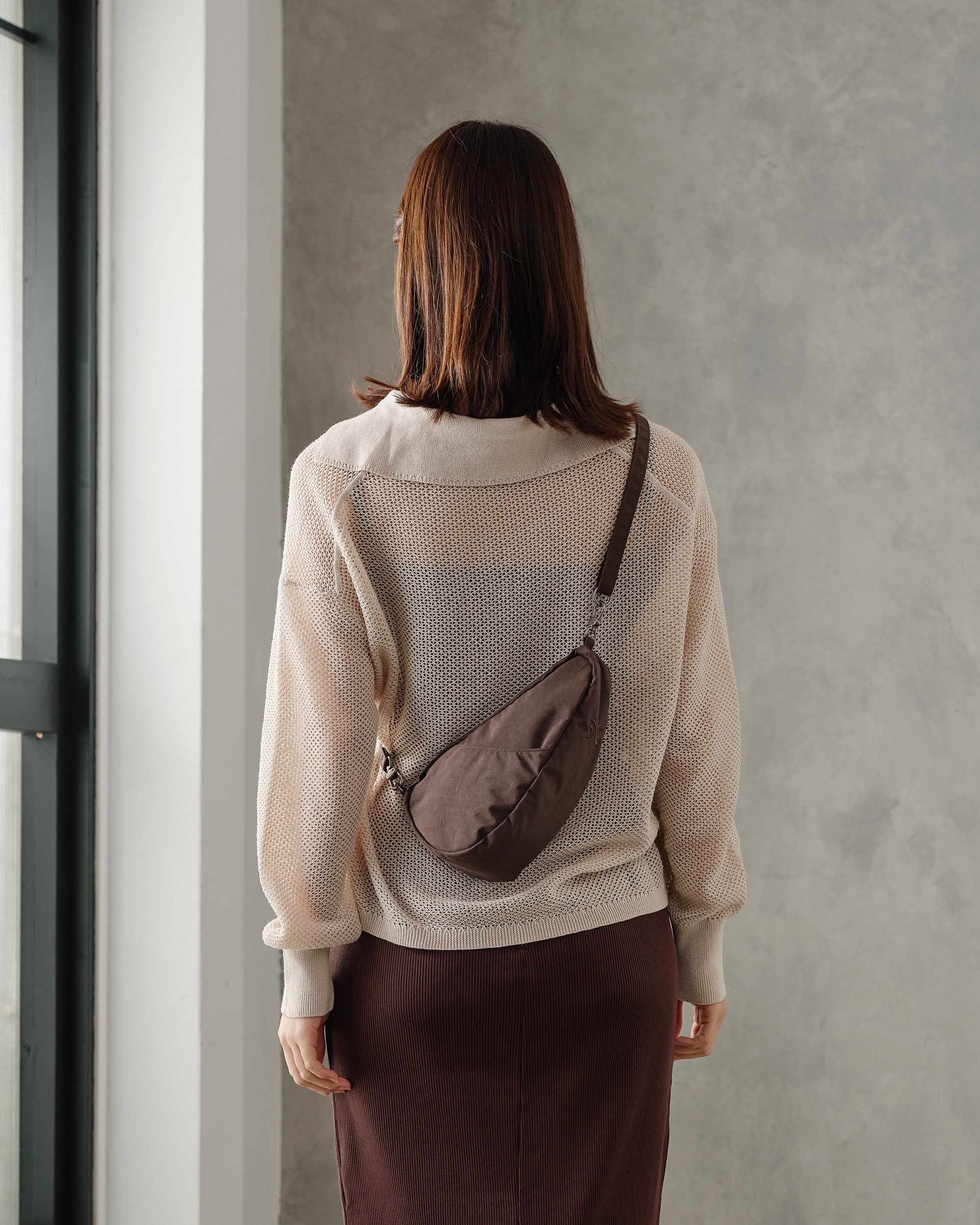 ヘルシーバックバッグ 《先行販売》テクスチャードナイロン バッグレット（ノミィ） モカ 26AW 26AW 26AW NEW 26AW先行販売 26AW先行販売_在庫分 会員限定カート表示