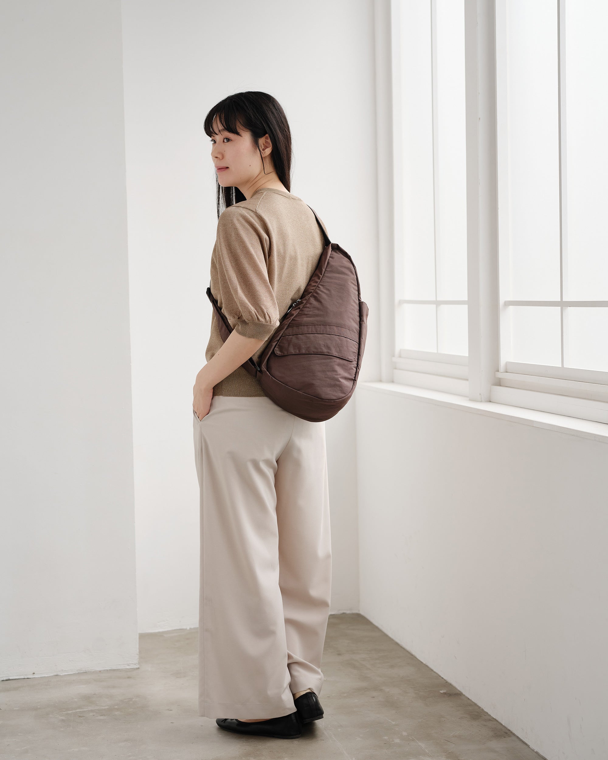 ヘルシーバックバッグ 《予約販売／8月25日出荷予定》テクスチャードナイロン Sサイズ モカ 26AW 26AW 26AW NEW 26AW先行販売 26AW先行販売_予約分 ノベルティS以上_26AW先行販売 会員限定カート表示