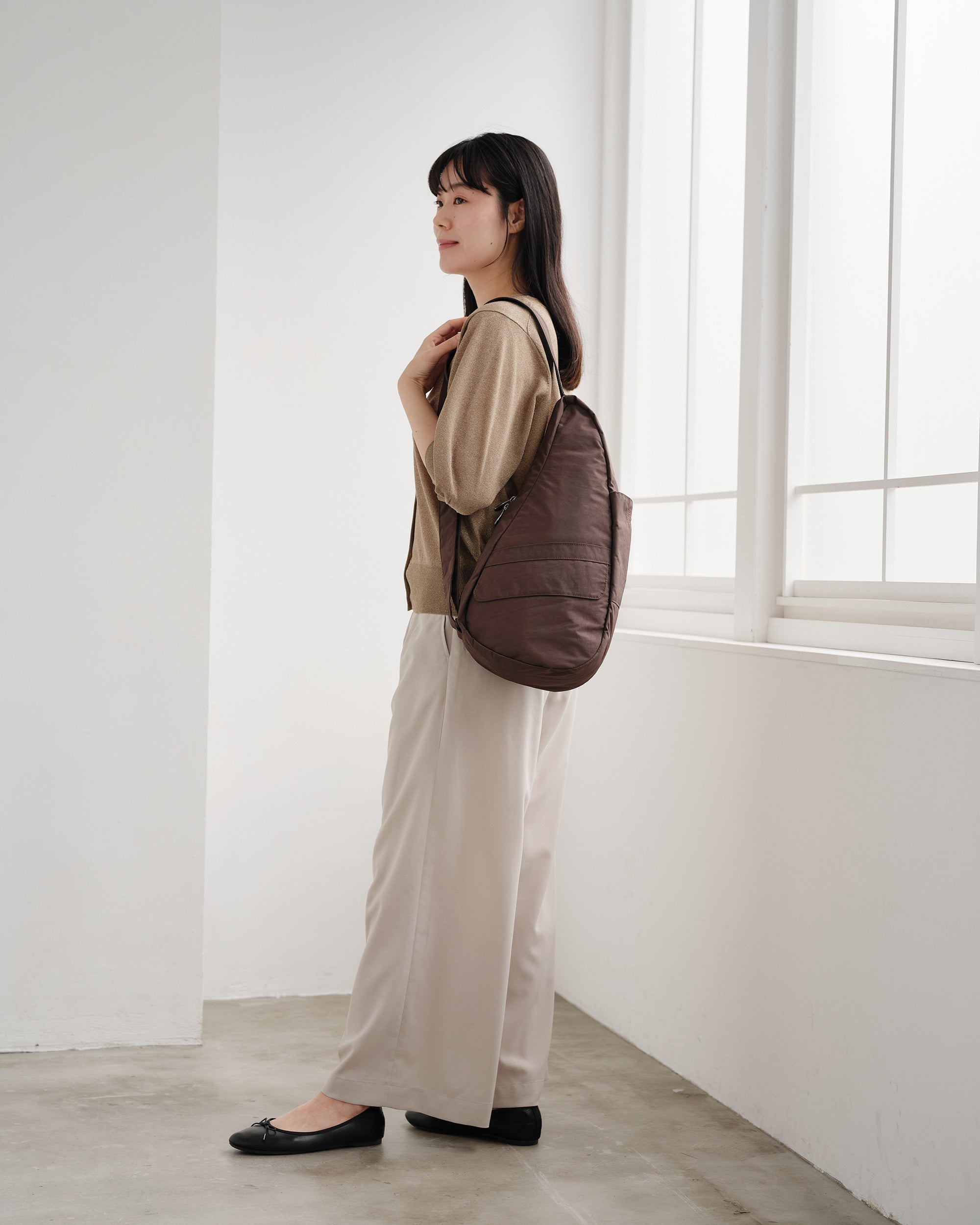 ヘルシーバックバッグ 《予約販売／8月25日出荷予定》テクスチャードナイロン Sサイズ モカ 26AW 26AW 26AW NEW 26AW先行販売 26AW先行販売_予約分 ノベルティS以上_26AW先行販売 会員限定カート表示