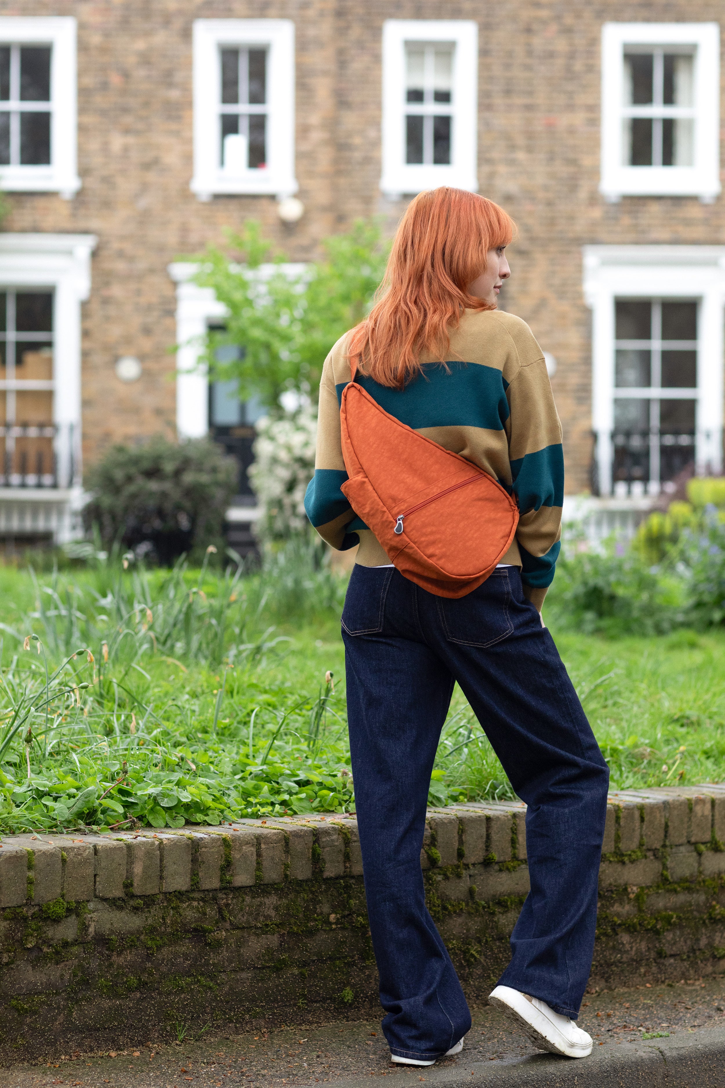 ヘルシーバックバッグ 新作先行販売／テクスチャードナイロン Sサイズ パンプキン 25AW 25AW 25AW NEW Textured nylon Pumpkin コアクラシック ノベルティS以上 会員限定