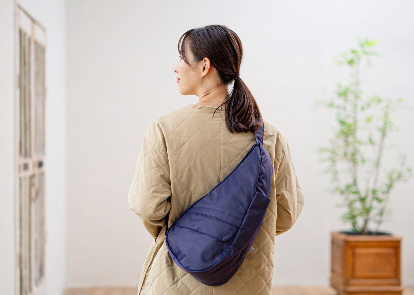 Healthy Back Bag メタリック　ツイル　ティール　S 青緑　鴨 ヘルシーバックバッグ テクスチャードナイロン Sサイズ ダーク